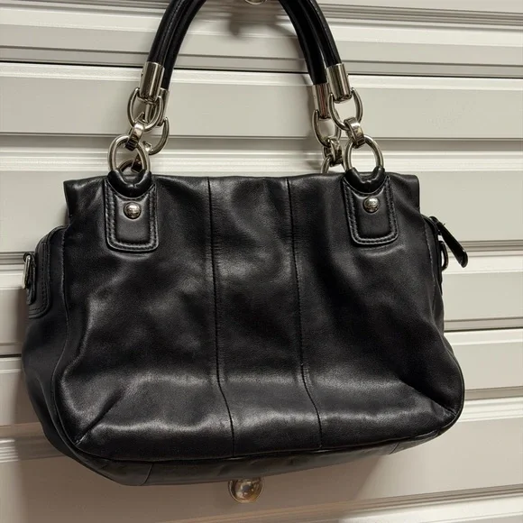 Coach Kristin y2K bag black leather with silver hardware and extra strap - Picture 5 of 12